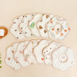 3pcs Waterproof Cotton Gauze Baby Bibs