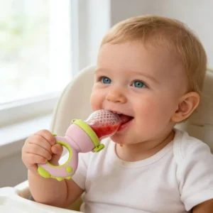 Cute animal rotating and pressing baby food dispenser,