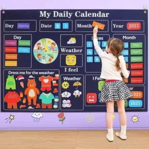 Wall Hanging Calendar Animals Farm Villa