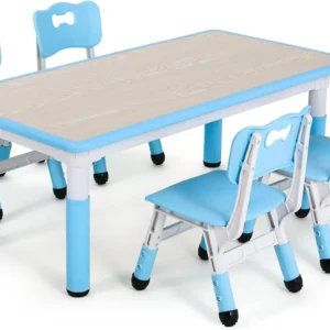 Kids Table and 4 Chairs Set,